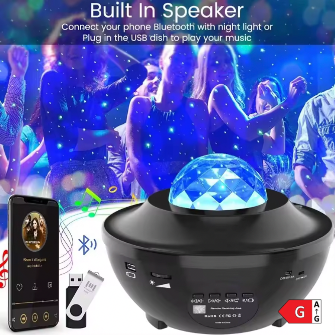 Proyector de Estrellado + Altavoz Bluetooth